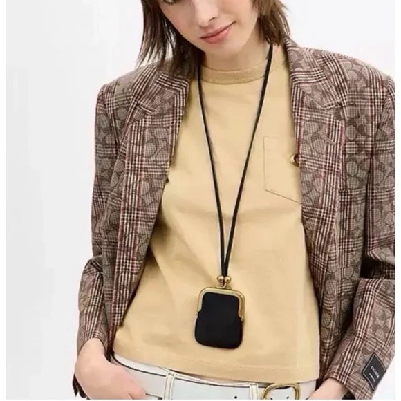 COACH Kisslock Pouch Necklace - Picture 3 of 4